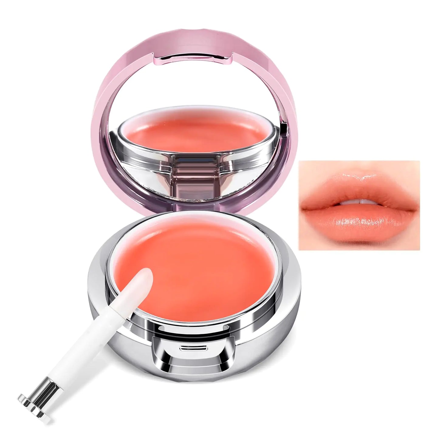 Boobeen Moisturising Lip Mask Day and Night Care Lip Balm Lighten Lip Lines Hydrate Lip Care with Lip Mirror and Lip Brush Create Hydrated Lips