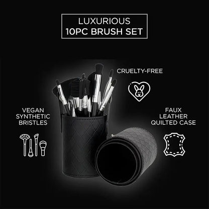 10 Piece Makeup Brush Set for Beauty