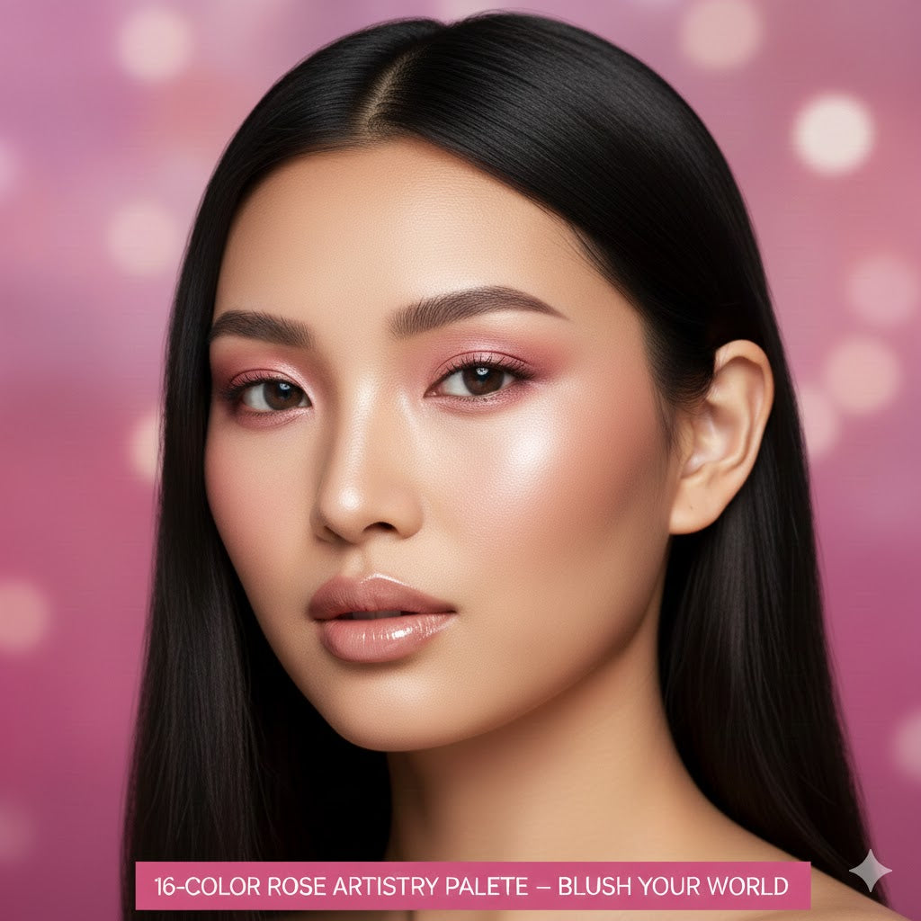 Boobeen Colorful Eyeshadow Palette Makeup-16 Colors Matte and Glitter Eyeshadow Bright Eyeshadow palettes Blendable Easy to Build Dramatic Glamour Looks (Peach)