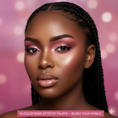 Boobeen Colorful Eyeshadow Palette Makeup-16 Colors Matte and Glitter Eyeshadow Bright Eyeshadow palettes Blendable Easy to Build Dramatic Glamour Looks (Peach)