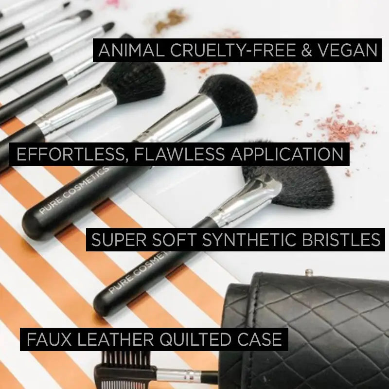 10 Piece Makeup Brush Set for Beauty