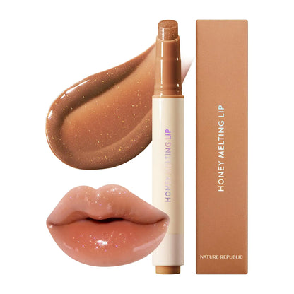 HONEY MELTING LIP GLITTER (14 MAPLE) Soft Lip Gloss Glow